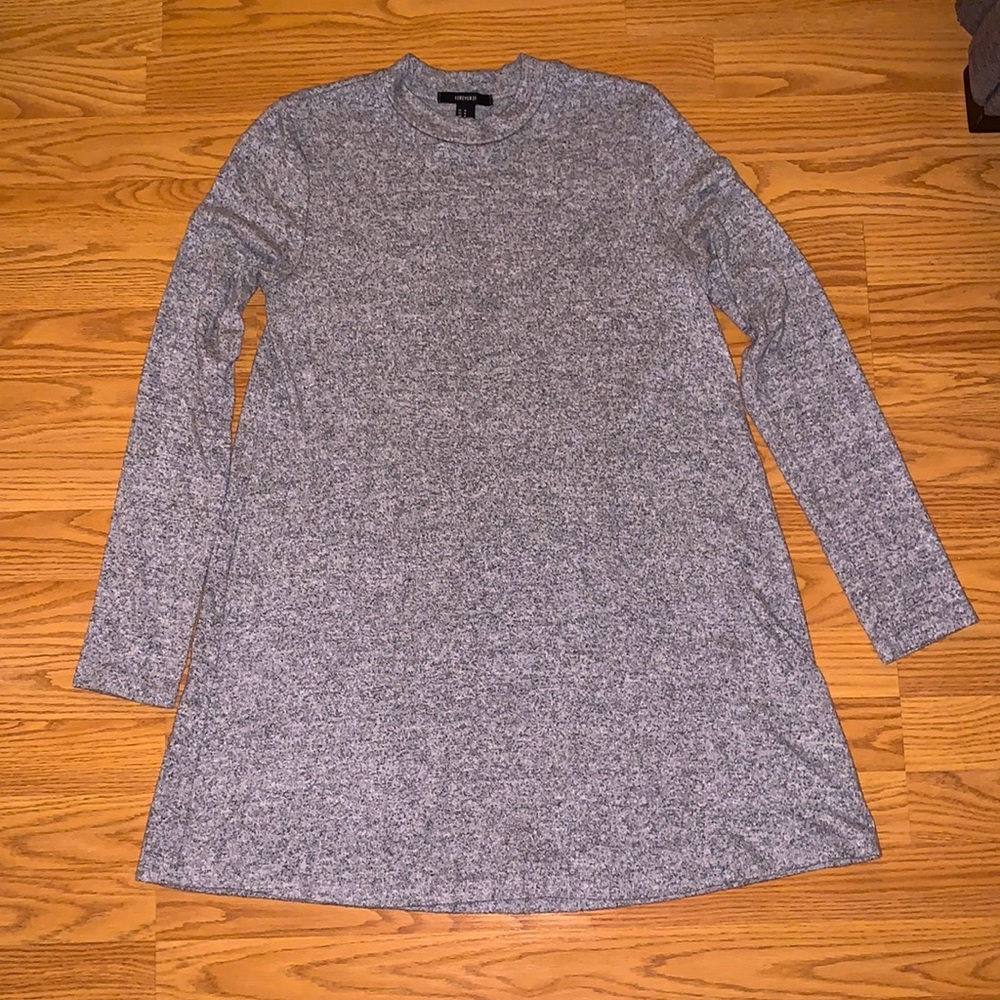 Gray long-sleeve Dress